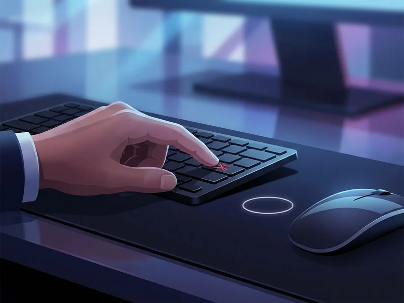 Minimalist desk scene expressing the frustration of making a mistake without an undo option