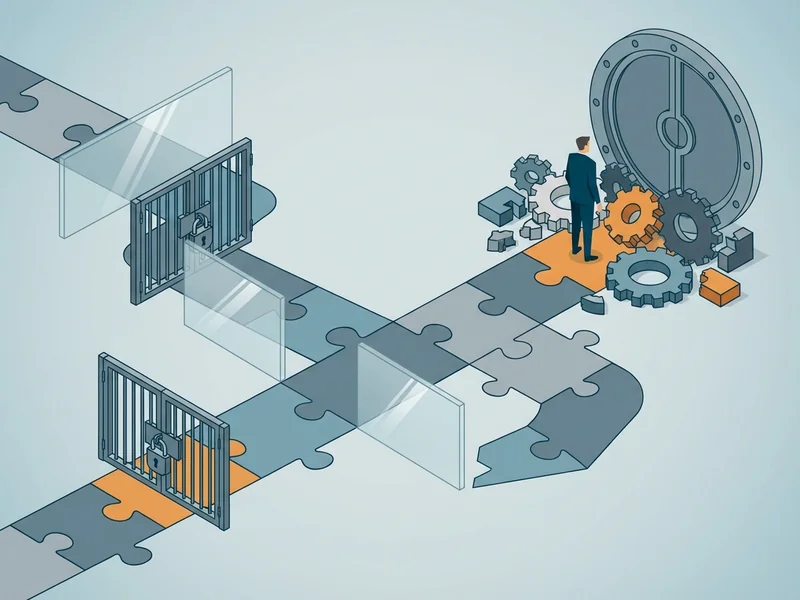 Business owner frustrated at laptop screen showing error message and limited options in website editor