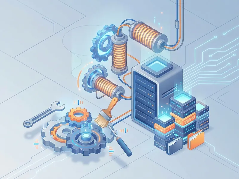 Business owner looking stressed at laptop with security warnings and update notifications on screen