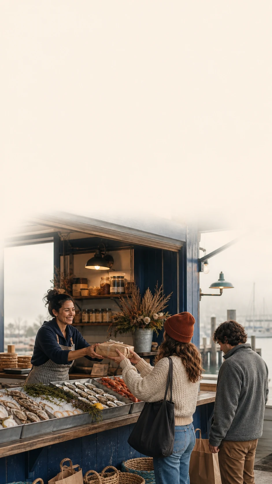 A Morro Bay business owner with website change notes on a mobile layout