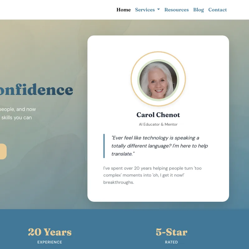 Screenshot of the AI Advantage website