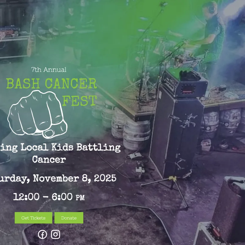 Screenshot of the Bash Cancer Fest website