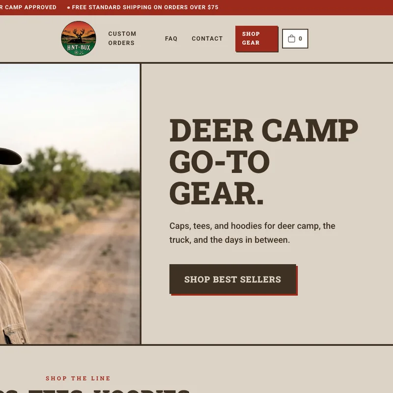 Screenshot of the HNT BUX website