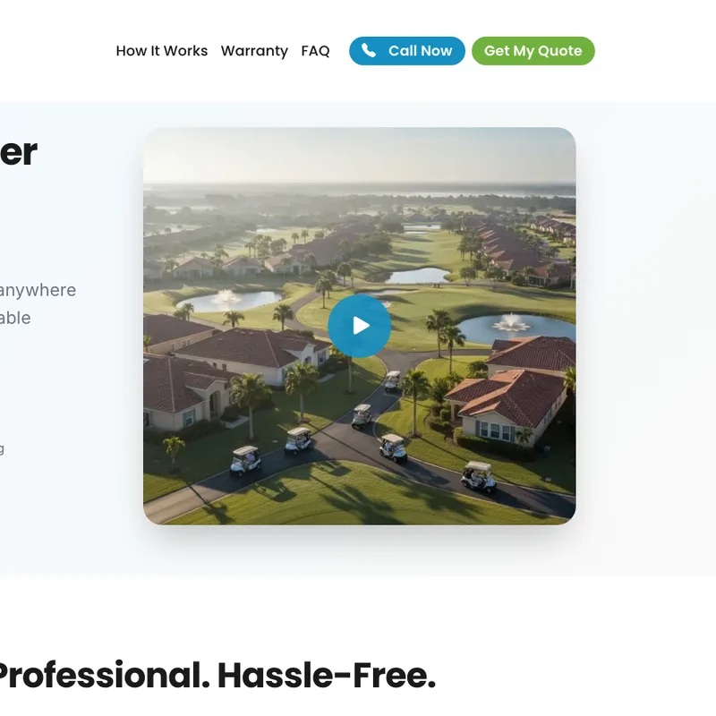 Screenshot of the Lifetime Golf Cart Batteries website